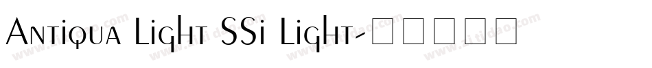 Antiqua Light SSi Light字体转换